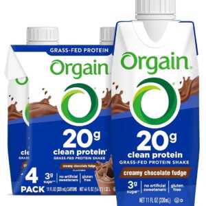 Orgain Clear Protein Shake – Creamy Chocolate Fudge, Grass-Fed Dairy, 20g Excessive-High quality Whey Protein, Kosher, Prepared-to-Drink, Low Web Carbs, Gluten-Free, Soy-Free, 11 Fl Oz