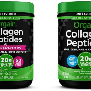 Orgain Hydrolyzed Collagen Powder with 50 Natural Superfoods – 20g Grass-Fed Collagen Peptides for Hair, Pores and skin, Nails & Joints