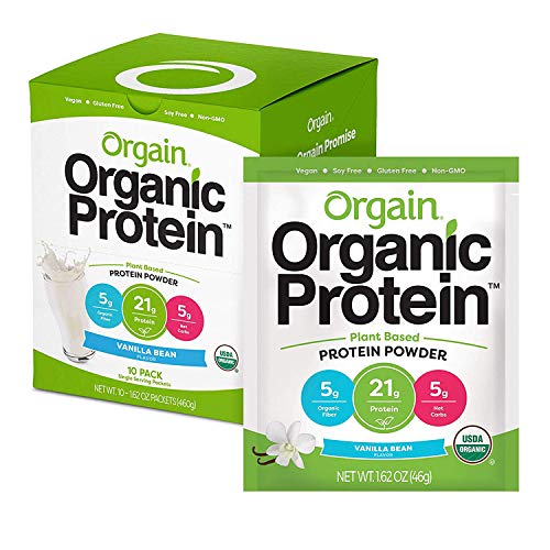 Orgain Natural Vegan Protein Powder Journey Packs – Vanilla Bean & Chocolate Fudge (10 Packets of Every Taste)