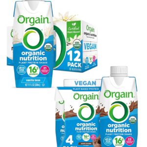 Orgain Natural Vegan Plant-Based mostly Dietary Shake – Vanilla Bean & Clean Chocolate Taste, 11 Fl Oz (Pack of 4), Packaging Might Range