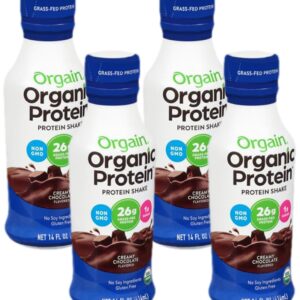 Pack of 4 Orgain Natural Protein Shakes – Creamy Chocolate Fudge Taste