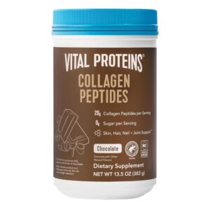 Very important Proteins Chocolate Collagen Peptides Powder, Helps Hair, Nail, Pores and skin, Bone, and Joint Well being, 13.5 oz, Single Pack